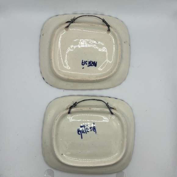 ARTESA Set of Vtg FOLK ART Floral Trays Plates Spain Spanish Boho Decor Cottage - Picture 5 of 5